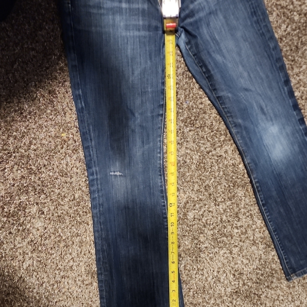 Citizens Of Humanity Blue Flare Wide Leg Jeans with Gradient Wash - Picture 8 of 9